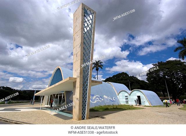 Pampulha Church at Pampulha Lake, Minas Gerais, Brazil