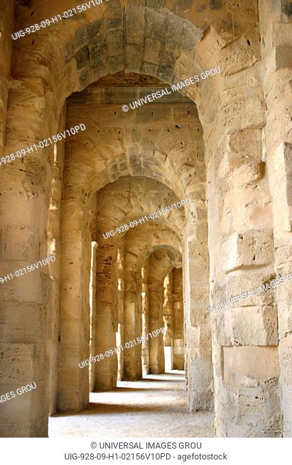 Tunisia, El Jem Colosseum. Roman. Circa 230 A.D