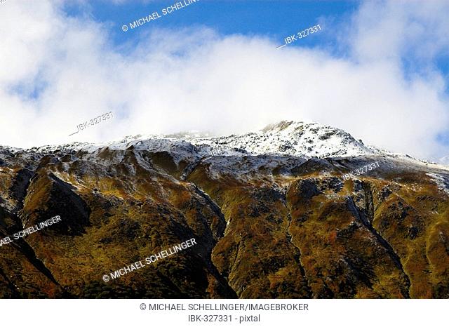 Mountains above the Furkapass in early snow, Canton Uri, Switzerland