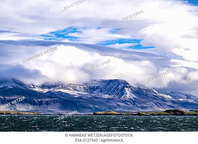 View from the shoreline of Reykjavik, Iceland