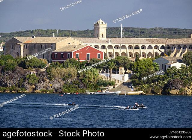 antiguo hospital militar, construido por los ingleses en el siglo XVIII, illa del Rei, puerto de Mahón, Menorca, balearic islands, Spain