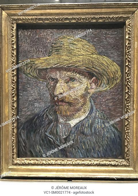 Vincent van Gogh, Self-Portrait with a Straw Hat, 1887, Metropolitan Museum of Art. New York City, USA
