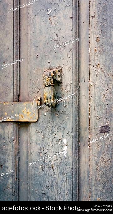 old door knocker in perpignan