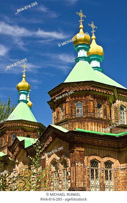 Russian Orthodox church in Karakol, Kyrgyzstan, Central Asia