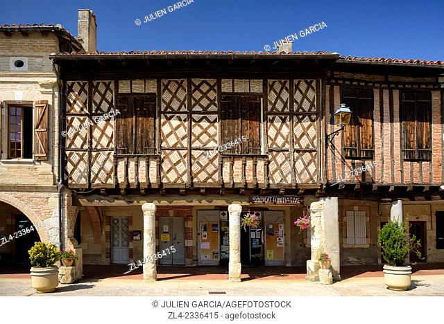 Half-timbered house. France, Gers, Cologne