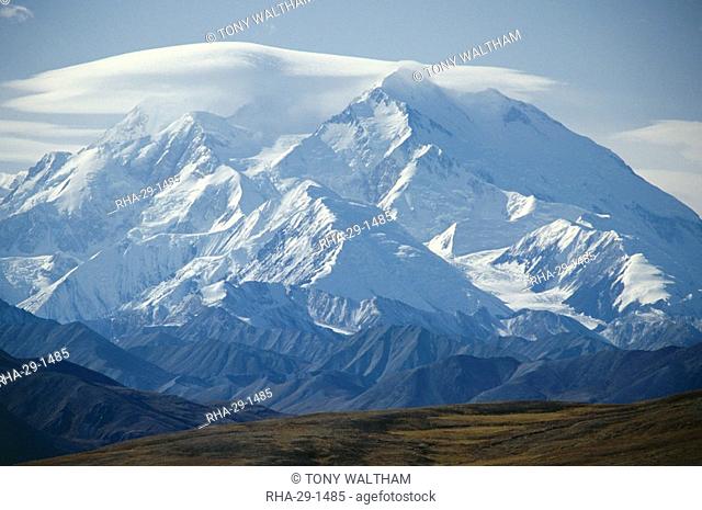 Mount McKinley, at 20320 feet the highest peak in North America, Denali National Park, Alaska, United States of America U.S.A., North America