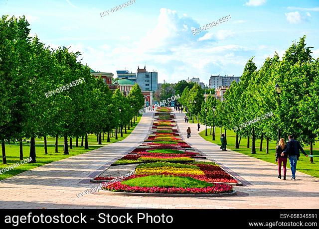 Moscow, Russia - June 08. 2016. general form of Park Complex Tsaritsyno in a summer