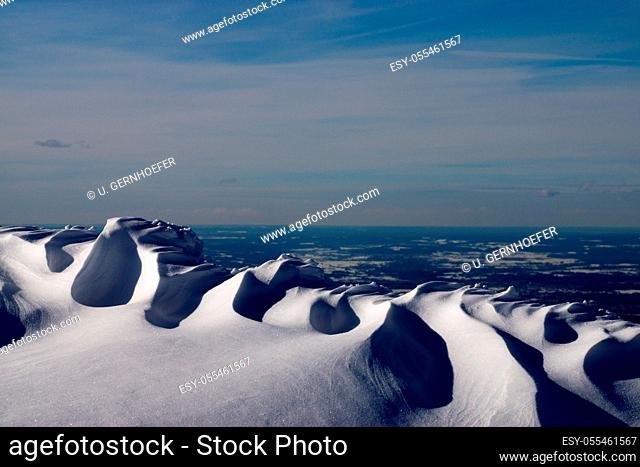 european alps, snow drift, chiemgau