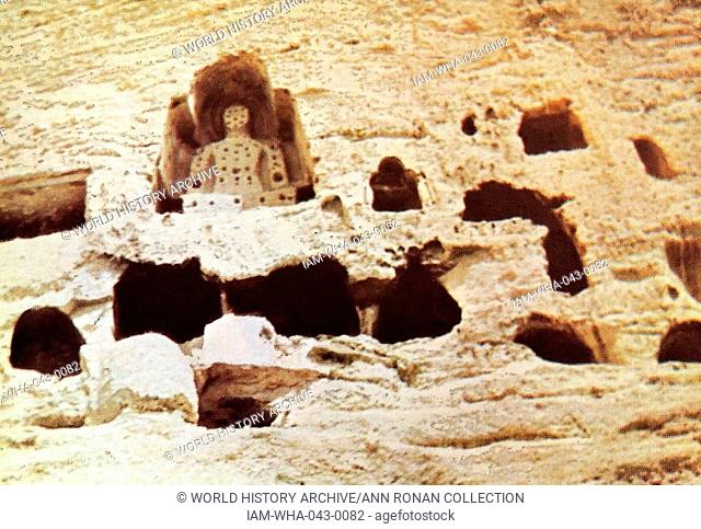 The Monastery of Bamian, located at the foot of the Hindu Kush mountains, is one of the holy places of Buddhism. Dated 1st Century A.D