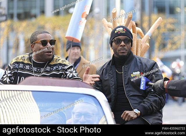 New York, USA, November 23, 2023 - Thompson and Kel Mitchell at the 2023 Macys Thanksgiving Day Parade on November 23, 2023 in New York City Photo: Giada Papini...