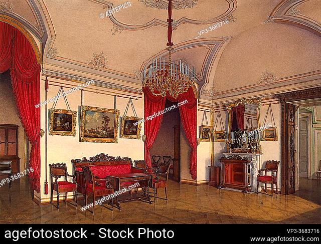 Hau Edward Petrovich - Interiors of the Winter Palace - the Fourth Reserved Apartment. the Drawing-Room - Russian School - 19th Century