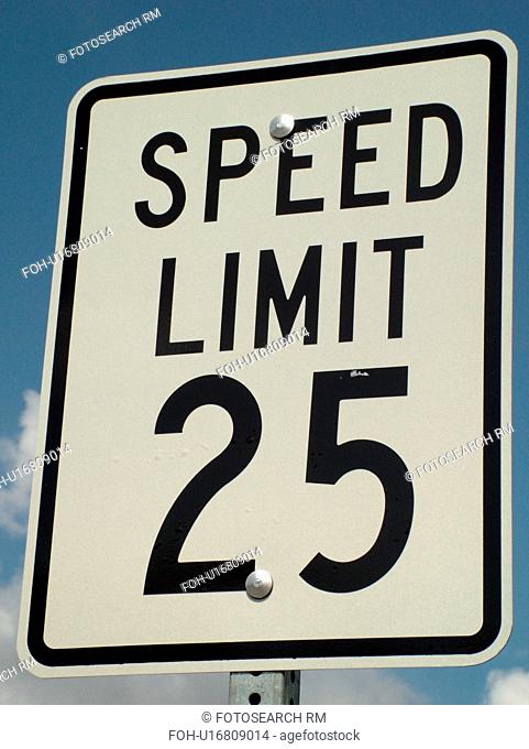 road sign, Speed Limit 25, regulatory signs