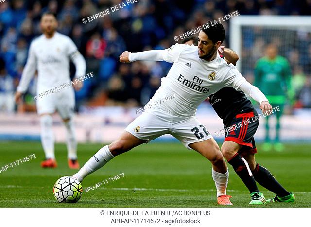 2016 La Liga Football Real Madrid v Celta de Vigo Mar 5th. 05.03.2016. Madrid, Spain. Francisco Roman Alarcon (22) Real Madrid