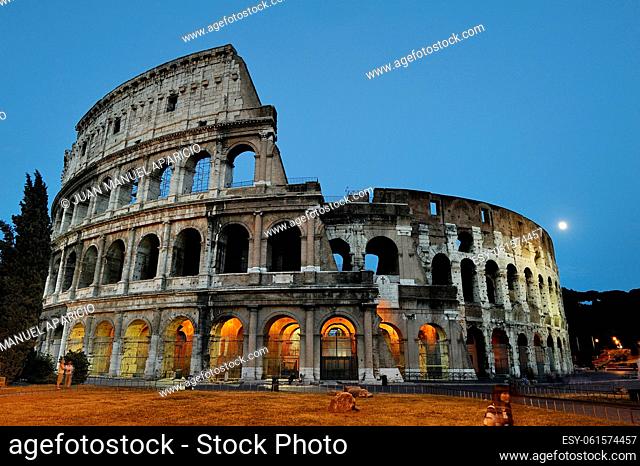Colosseum at sunset, Rome