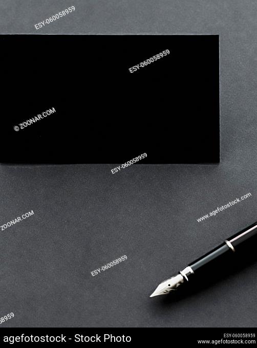 Blank business card for corporate mockup and minimalistic brand identity design