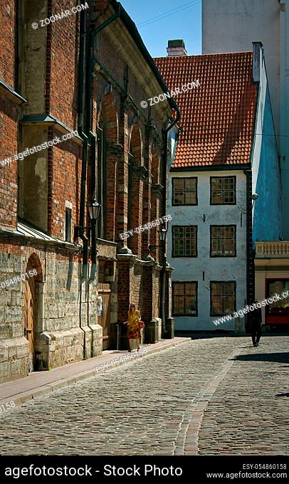 Street of old Riga. Latvia