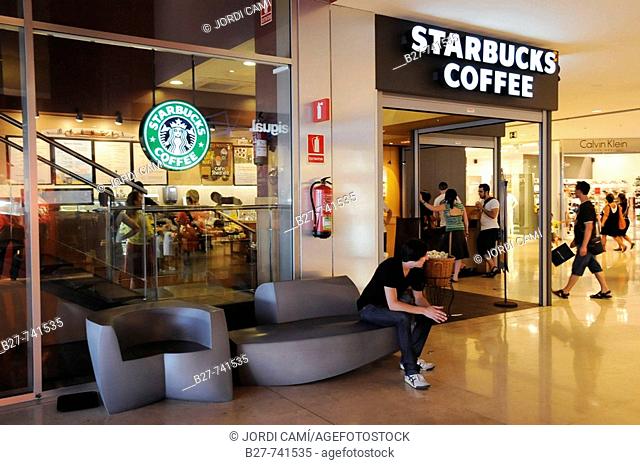 Starbucks Coffee at Maremagnum shopping center , Barcelona, Catalonia, Spain