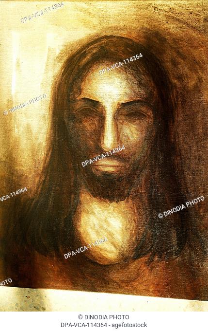 Painting of Jesus Christ by Safdar Shamee , India