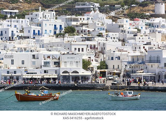 Waterfront, Mykonos Town, Mykonos Island, Cyclades Group, Greece
