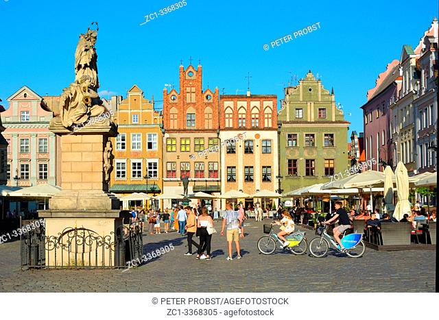 Historic buildings on the Old market square Stary Rynek of Poznan - Poland