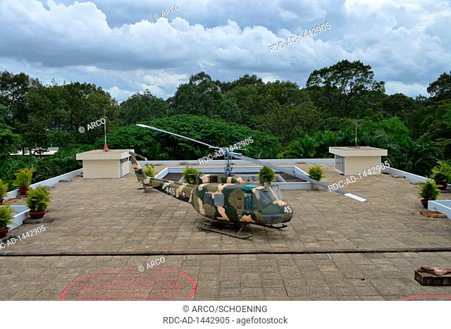 Hubschrauber, Wiedervereinigungspalast Hoi Truong Thong Nhat, Nguyen Du, Ho-Chi-Minh-Stadt, Vietnam