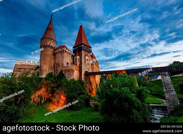 Corvin Castle în Hunedoara în Romania