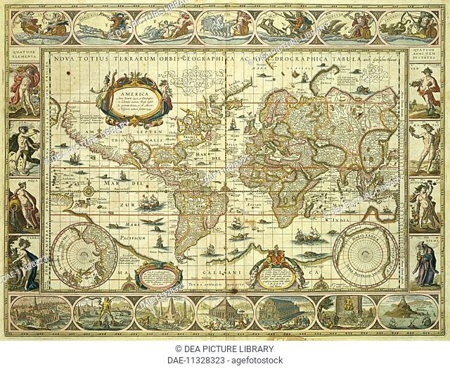 Nova Orbis Geographica ac Totius Terrarum Hydrographica, Willem Janszoon Blaeu (1571-1638), 1634, Amsterdam
