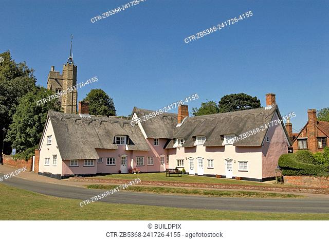 House with thatched roof, Clare, Suffolk, UK