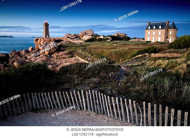 lighthouse Ploumanac'h, Cotes d'Armor, Brittany France