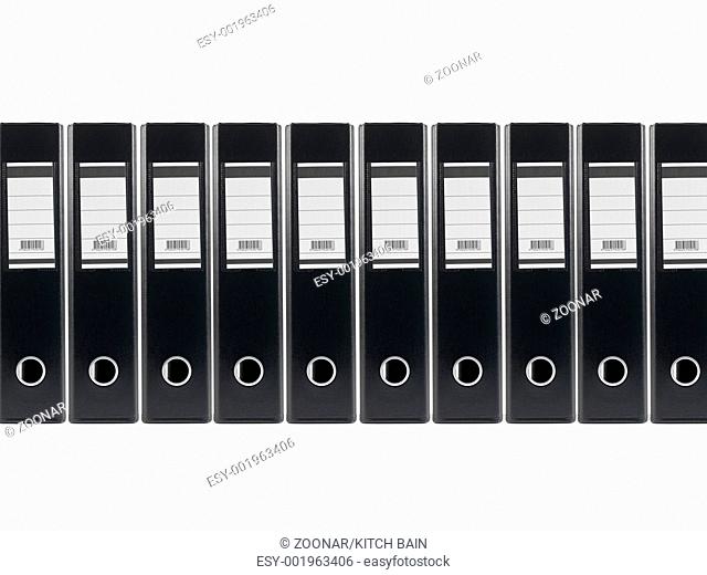 A4 lever arch folders isolated against a white background