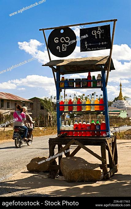 Gas station in Khaung Daing, Inle Lake Region, Myanmar