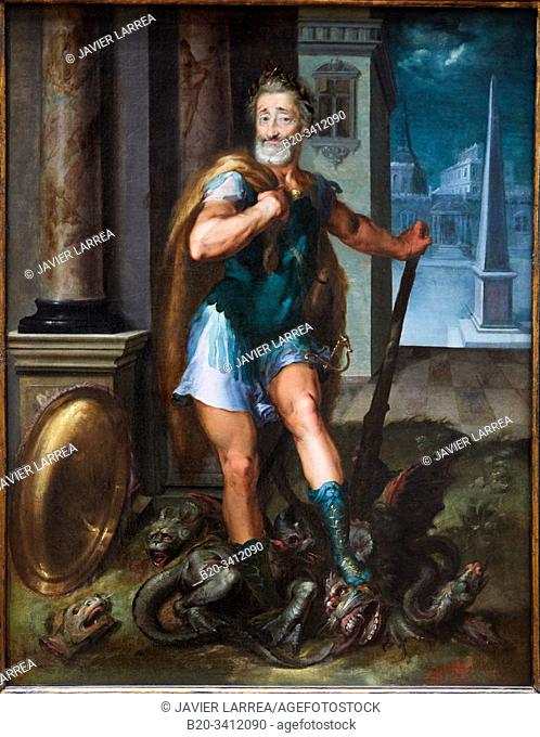 "Portrait of Henri IV, King of France, as Hercules Overcoming the Lernaean Hydra"", 1600, Entourage de Toussaint Dubreuil, Musée du Louvre, Paris, France