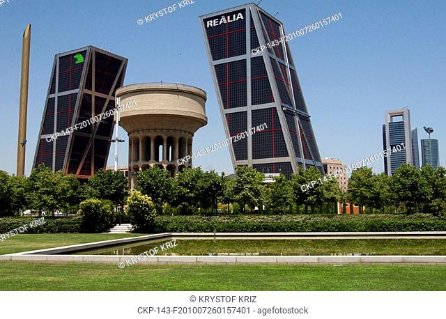 The Puerta de Europa towers Gate of Europe or just Torres KIO are twin office buildings in Madrid, Spain The towers have height of 114 m and have 26 floors They...