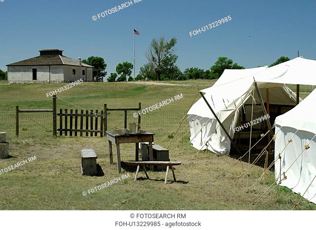 Fort Laramie, WY, Wyoming, Fort Laramie National Historic Site, encampment