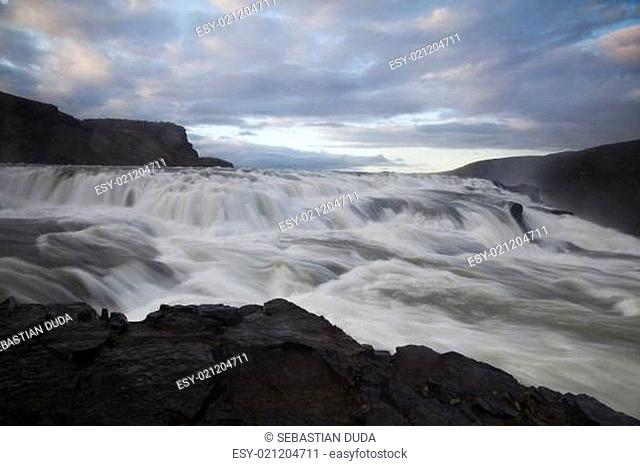 Gullfoss, Iceland waterfall