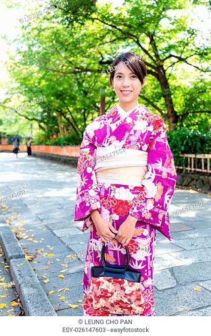 Woman with beautiful kimono