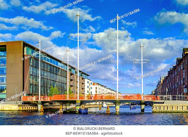 Dania - region Zealand - widok na zabudowania i kanaly dzielnicy Christianshavn Denmark - Zealand region - Copenhagen - panoramic view of the contemporary...