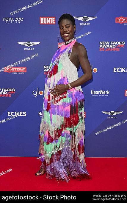 26 October 2023, Berlin: Model Aminata Sanogo arrives at the Bunte New Faces Awards Music 2023 ceremony at Bikini Haus. This year