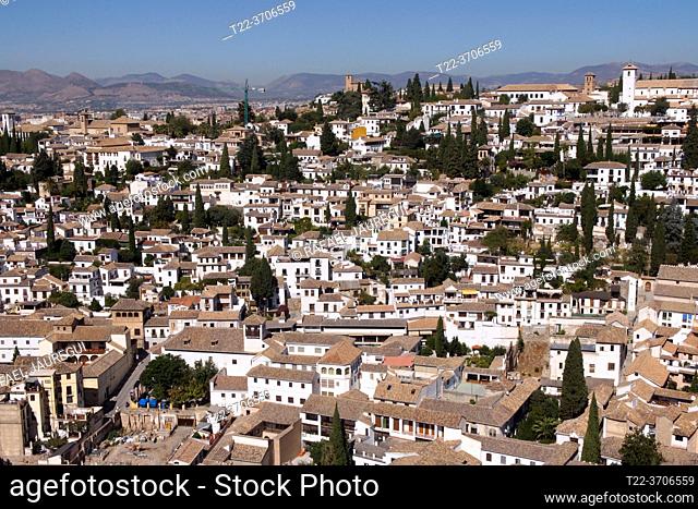 Granada (Spain). Albaicín neighborhood in the city of Granada