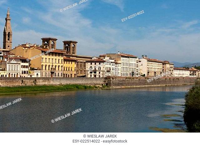 Florence - buildings along the Arno River