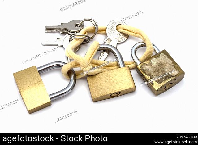 padlocks isolated on white background