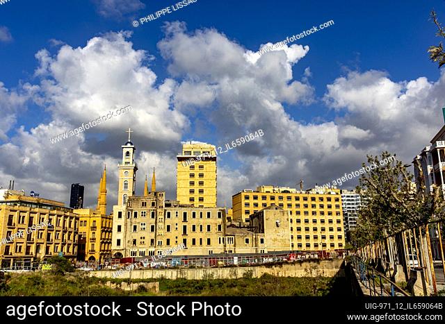 Buildings in central Beirut, Lebanon