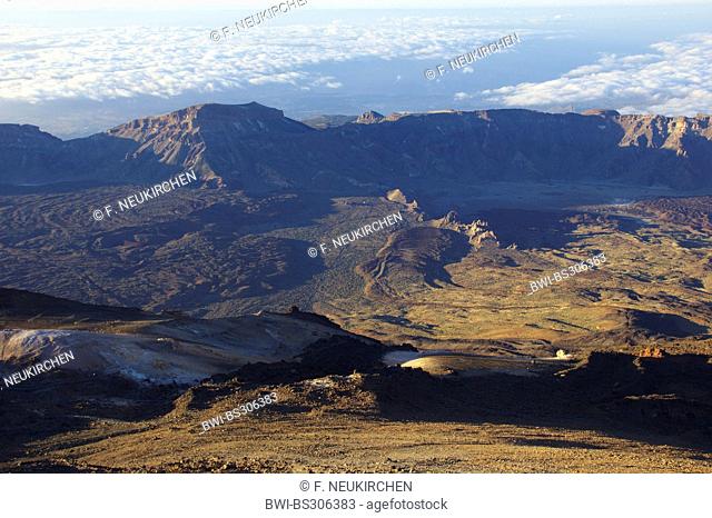 view from Teide volcano Ca?adas Caldera, Canary Islands, Tenerife, Teide National Park