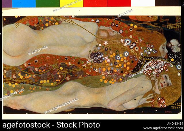 Artist: Klimt, Gustav, 1862-1918 Title: Water Serpents II. (Friends) 1904/07 Dimensions: 80 x 145 cm Location: Privatbesitz