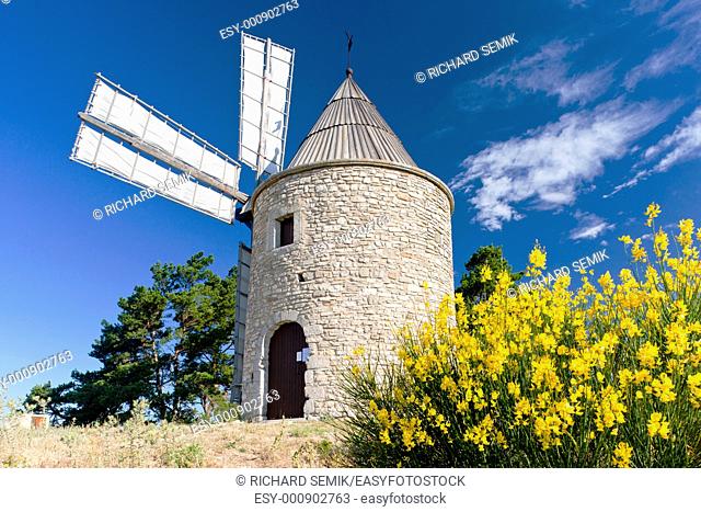 windmill, Montfuron, Provence, France