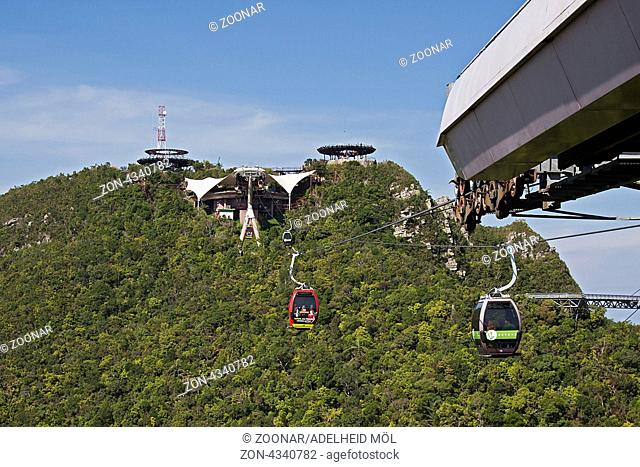 Seilbahn, Gunung Mat Chincang, Langkawi, Malaysia, Südostasien Cable Car, Gunung Mat Chincang, Langkawi, Malaysia, Southeast Asia