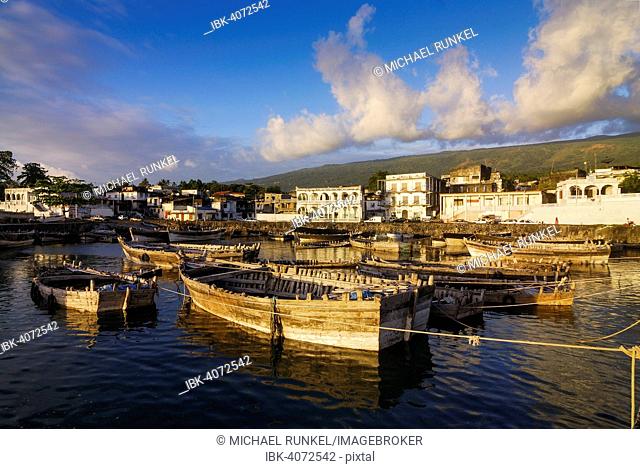 Wooden boats in the old harbour of Moroni, Grande Comore, Comoros