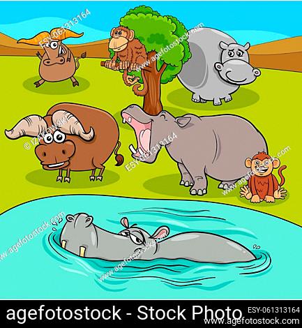 Funny cartoon buffalo Stock Photos and Images | agefotostock