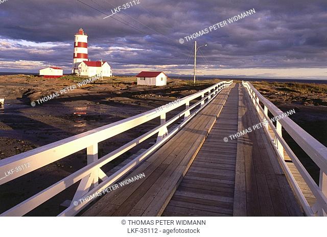 Lighthouse, Pointe-des-Monts, St. Lawrence River, Quebec, Canada