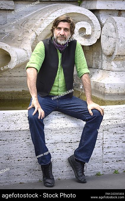 The Italian actor Giovanni Calcagno poses in the photocall of the film Morrison. Rome (Italy), May 17th 2021. - Rome/Rome/Italien